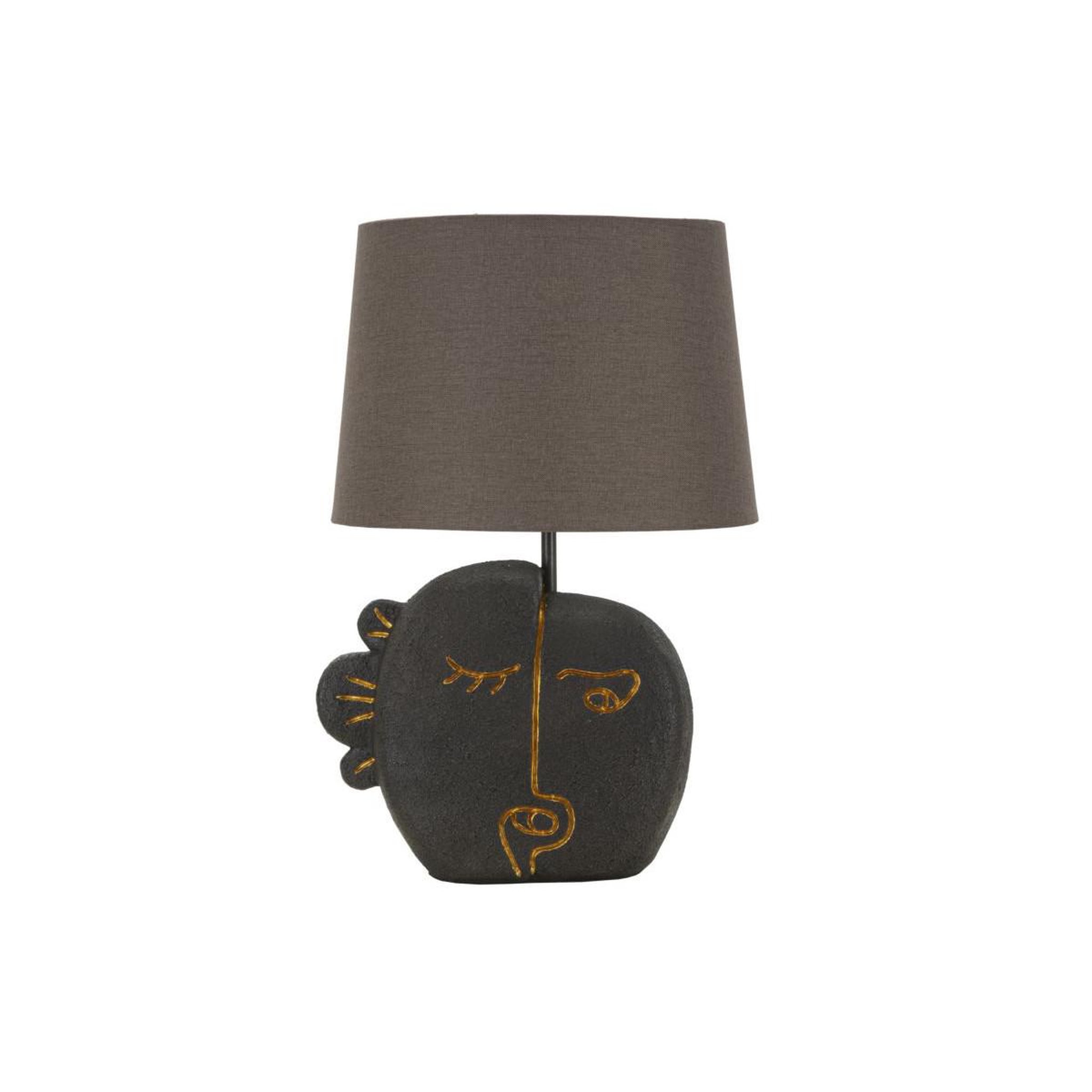 Paris Prix Lampe à poser en résine  tribal  39cm marron