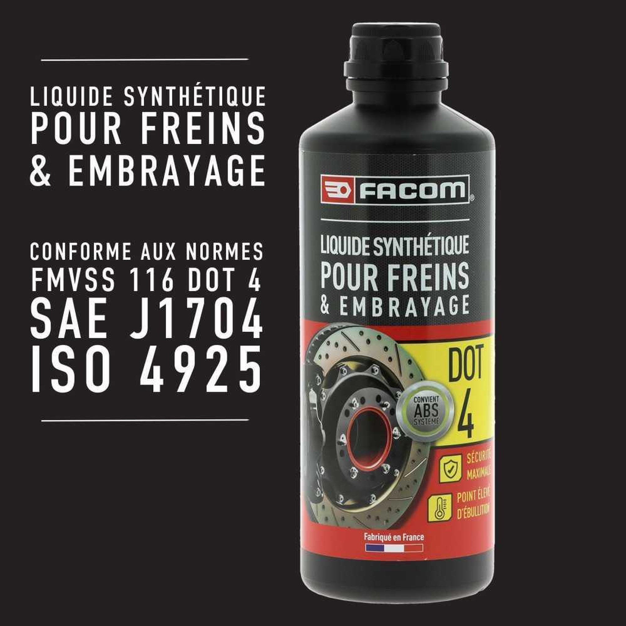 Voir la diapositive 5 : FACOM Facom liquide de frein synthétique dot 4 500 ml pour systèmes de freinage et d'embrayage