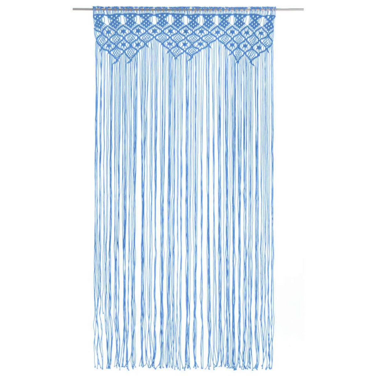 VIDAXL Rideau en macrame Bleu 140x240 cm Coton