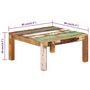 Voir la diapositive 6 : VIDAXL Table basse 80x80x40 cm Bois de recuperation massif