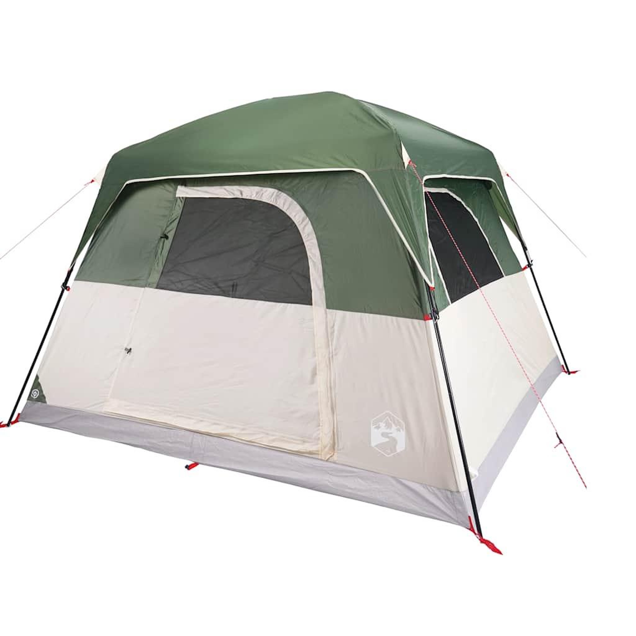 Voir la diapositive 4 : VIDAXL Tente de camping de cabine 4 personnes vert impermeable
