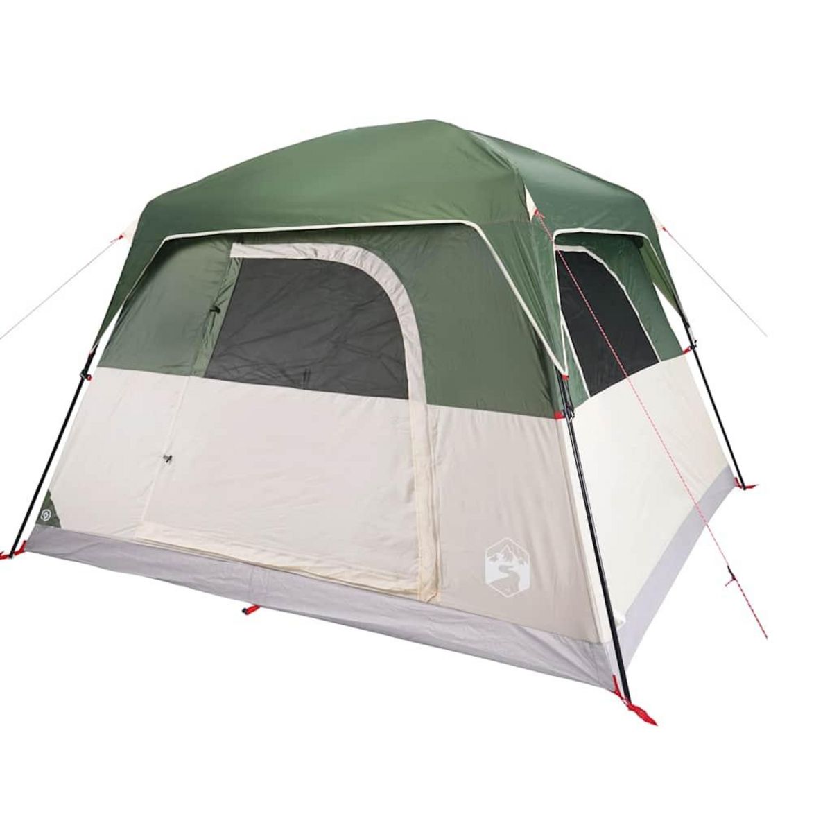 VIDAXL Tente de camping de cabine 4 personnes vert impermeable