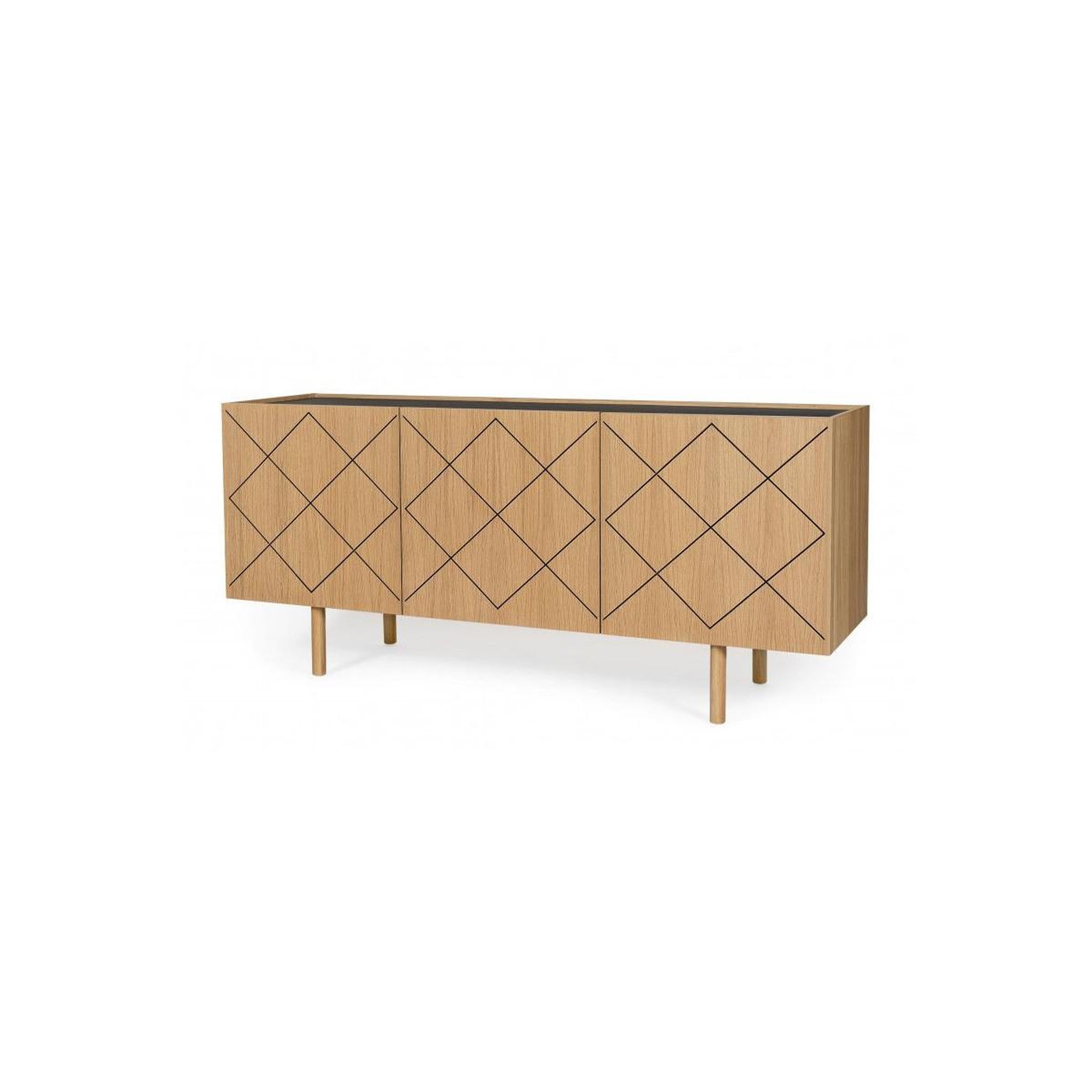 Voir la diapositive 2 : Paris Prix Buffet design en bois massif  porto  175cm chêne