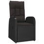 Voir la diapositive 3 : VIDAXL Ensemble a manger de jardin 11 pcs coussins noir resine tressee