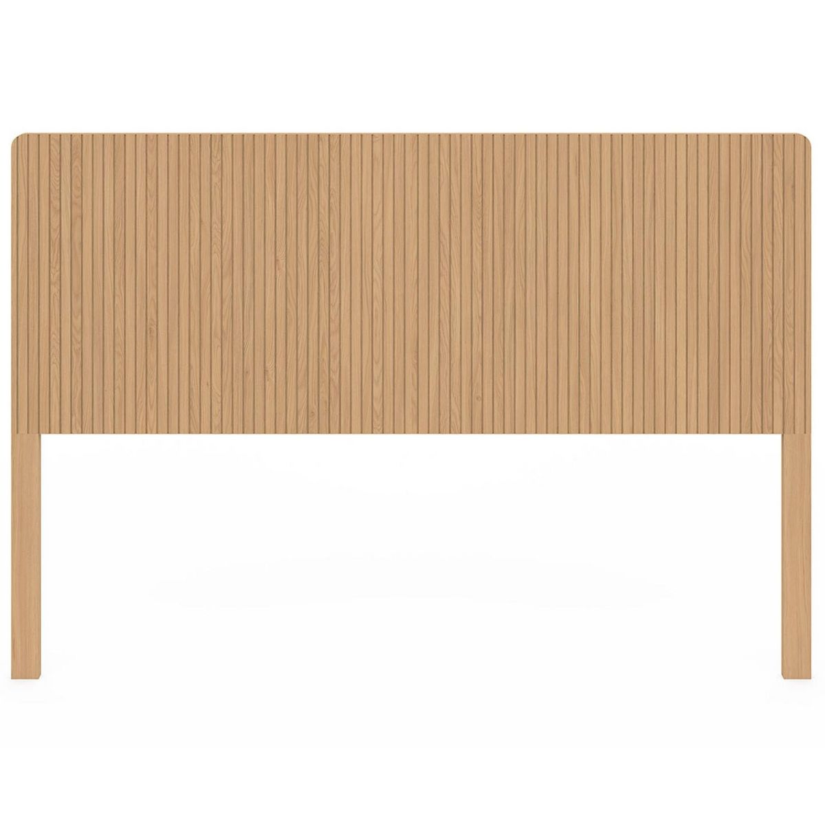 ID MARKET Tête de lit sur pied JULIETTE 160 cm effet lattes tasseau bois