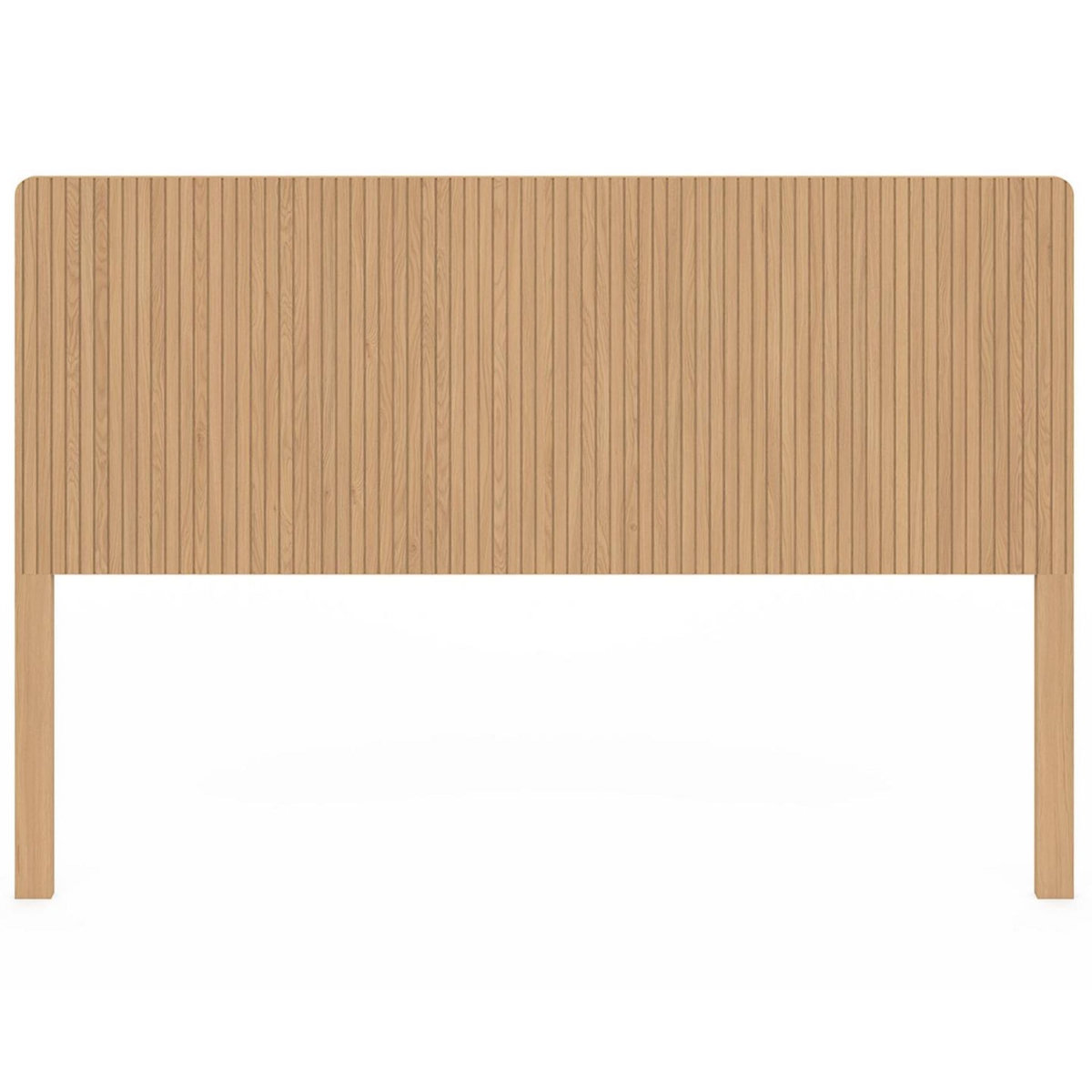 ID MARKET Tête de lit sur pied JULIETTE 160 cm effet lattes tasseau bois