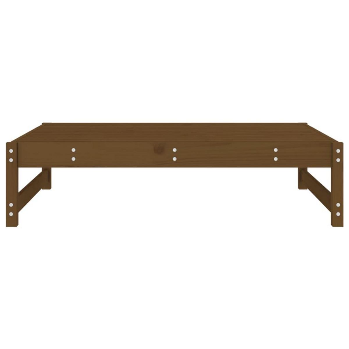 VIDAXL Repose-pied de jardin 120x80 cm marron miel bois de pin massif