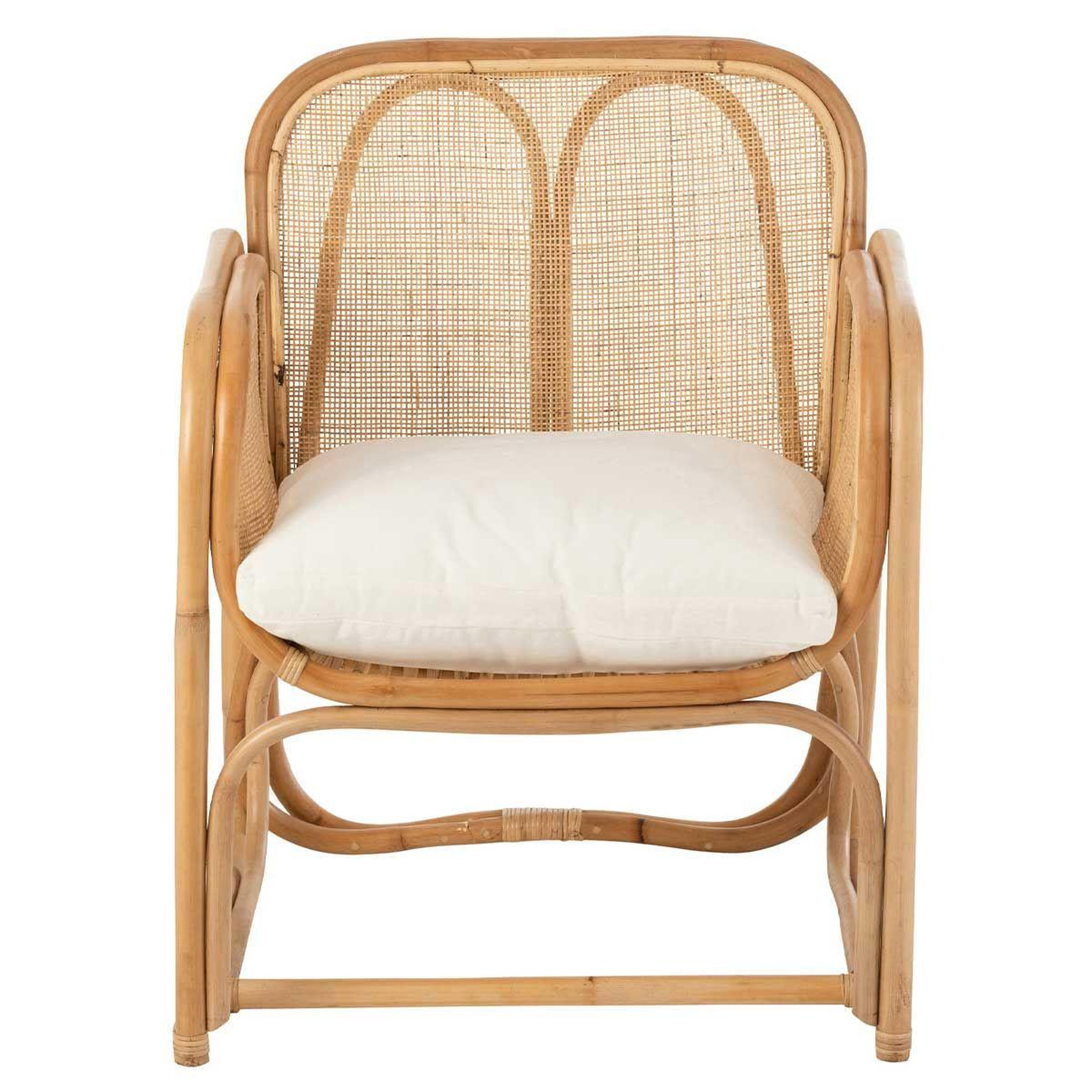 Voir la diapositive 2 : J-LINE Fauteuil Design en Rotin  Casablanca  65cm Naturel