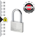 Master lock 9140EURDLFCC Cadenas à Clé en Aluminium Massif avec Anse Moyenne, Gris, 4 x 7,6 x 1,3 cm