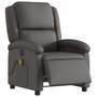 Voir la diapositive 3 : VIDAXL Fauteuil de massage inclinable electrique gris cuir veritable