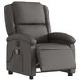 Voir la diapositive 3 : VIDAXL Fauteuil de massage inclinable electrique gris cuir veritable