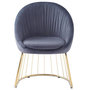 Voir la diapositive 3 : Paris Prix Chaise Design en Velours  Mayra  84cm Gris