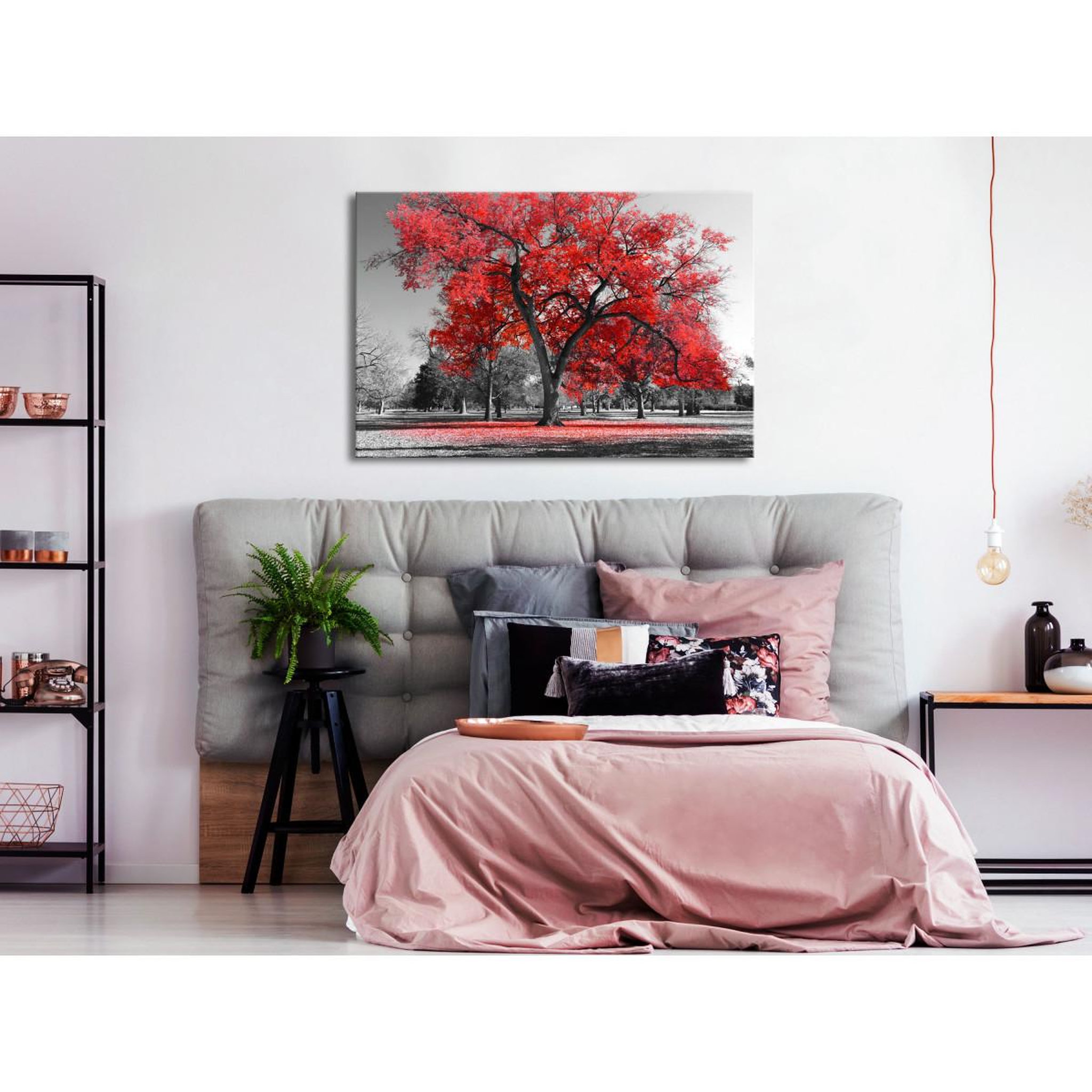 Voir la diapositive 2 : Paris Prix Tableau imprimé  autumn in the park wide red