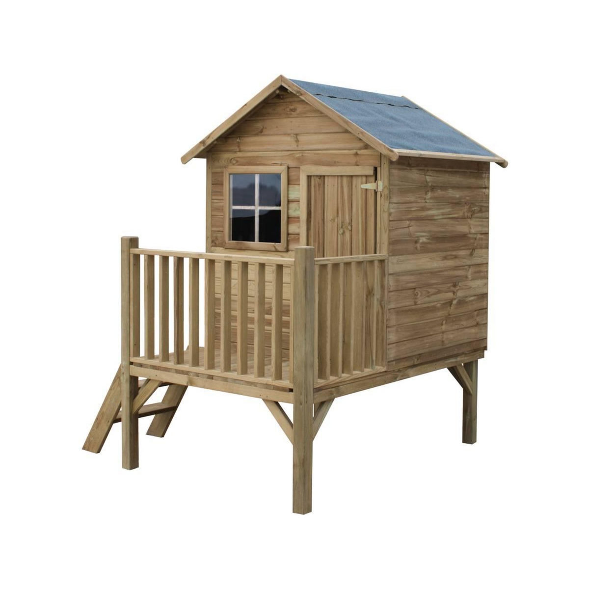 Habitat et Jardin Maisonnette en bois avec toboggan  Tomek