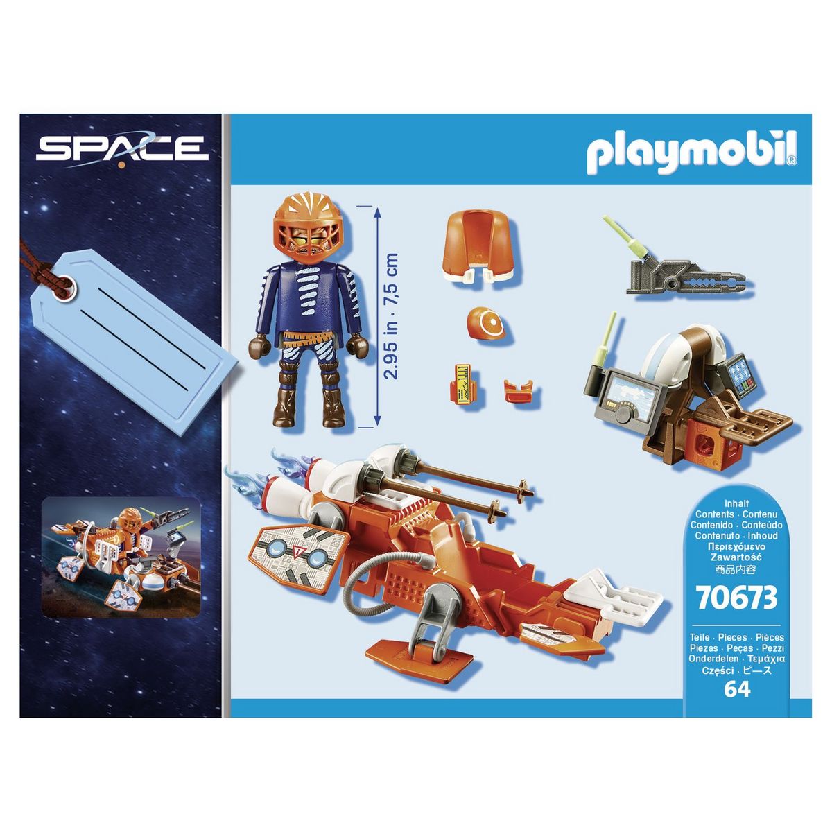 PLAYMOBIL 70673 - Space Pilote et navette rapide