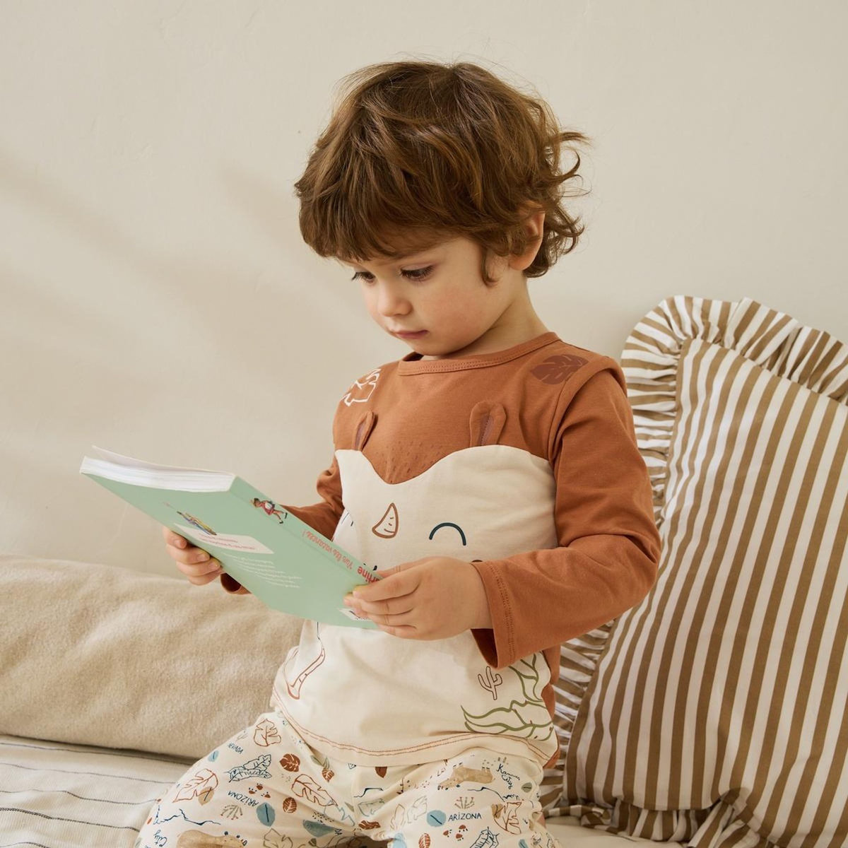 Petit Béguin Pyjama enfant 2 pièces avec pieds retroussables Kansas City