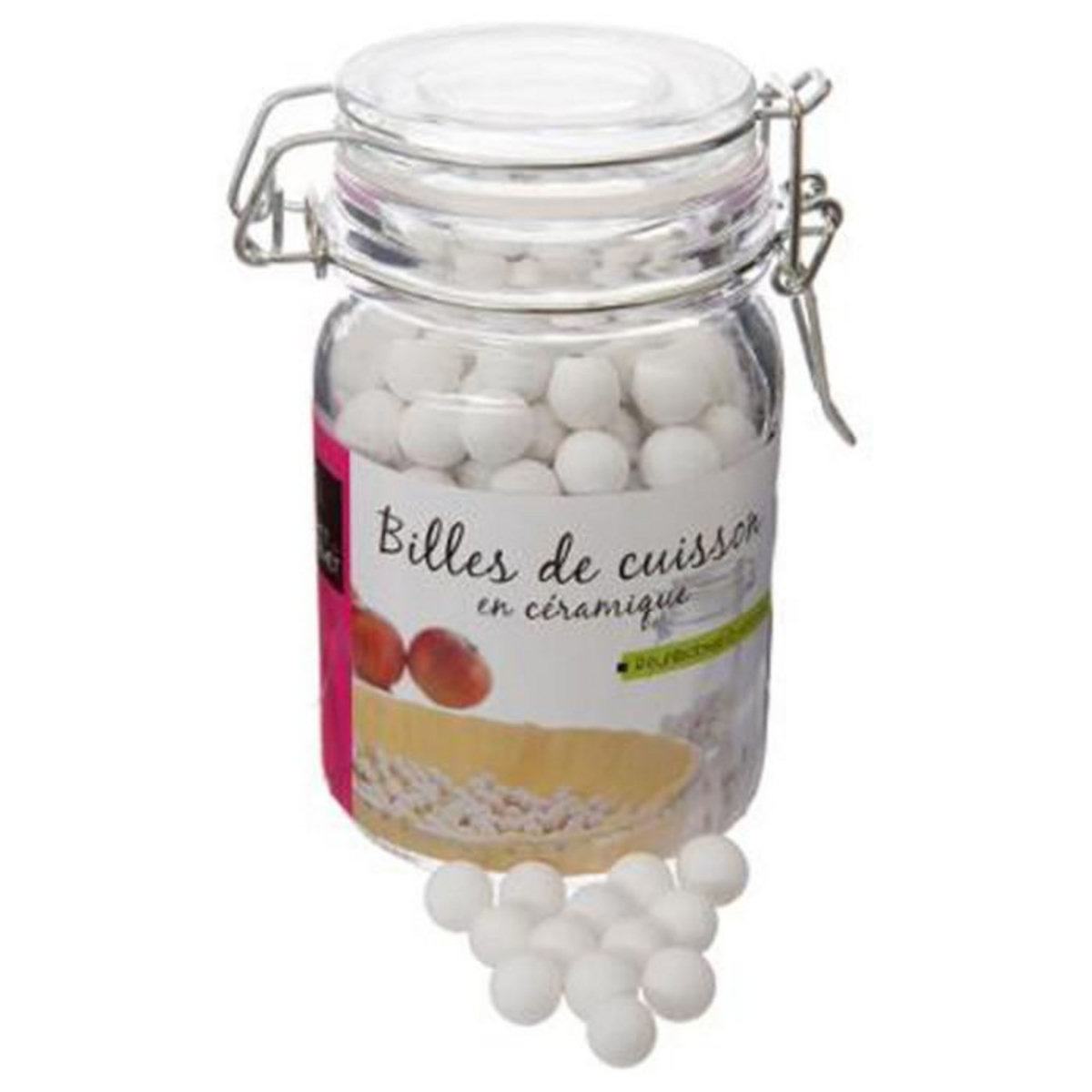FIVE Billes de Cuisson en Céramique  Patisserie  7cm Blanc