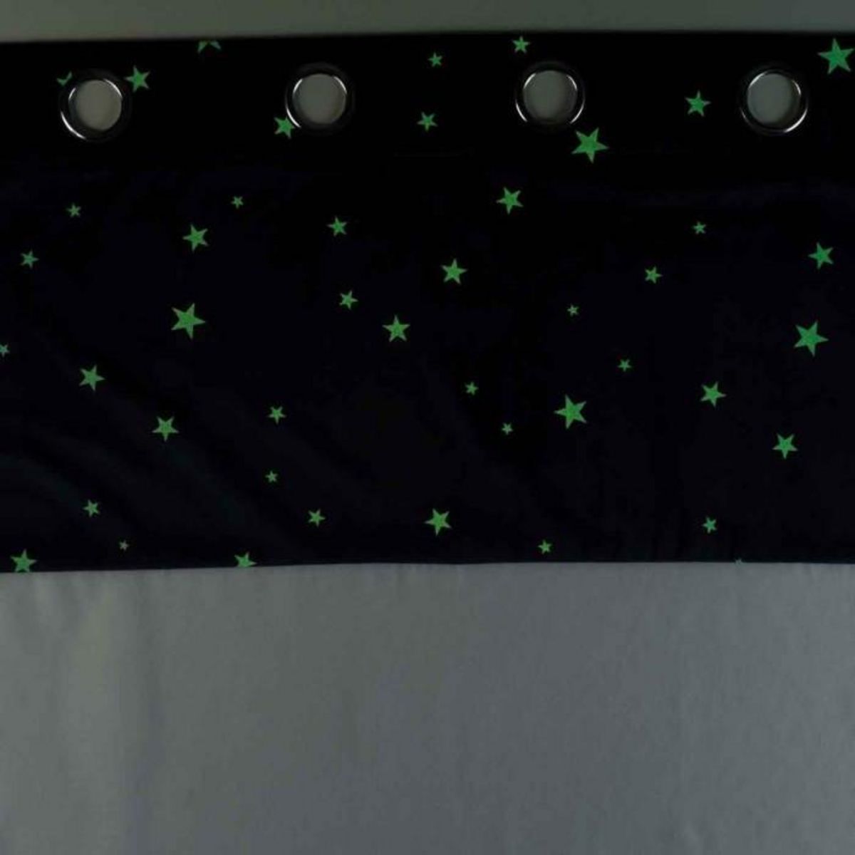 Paris Prix Rideau Voilage Phosphorescent  Moonlight  140x240cm Bleu