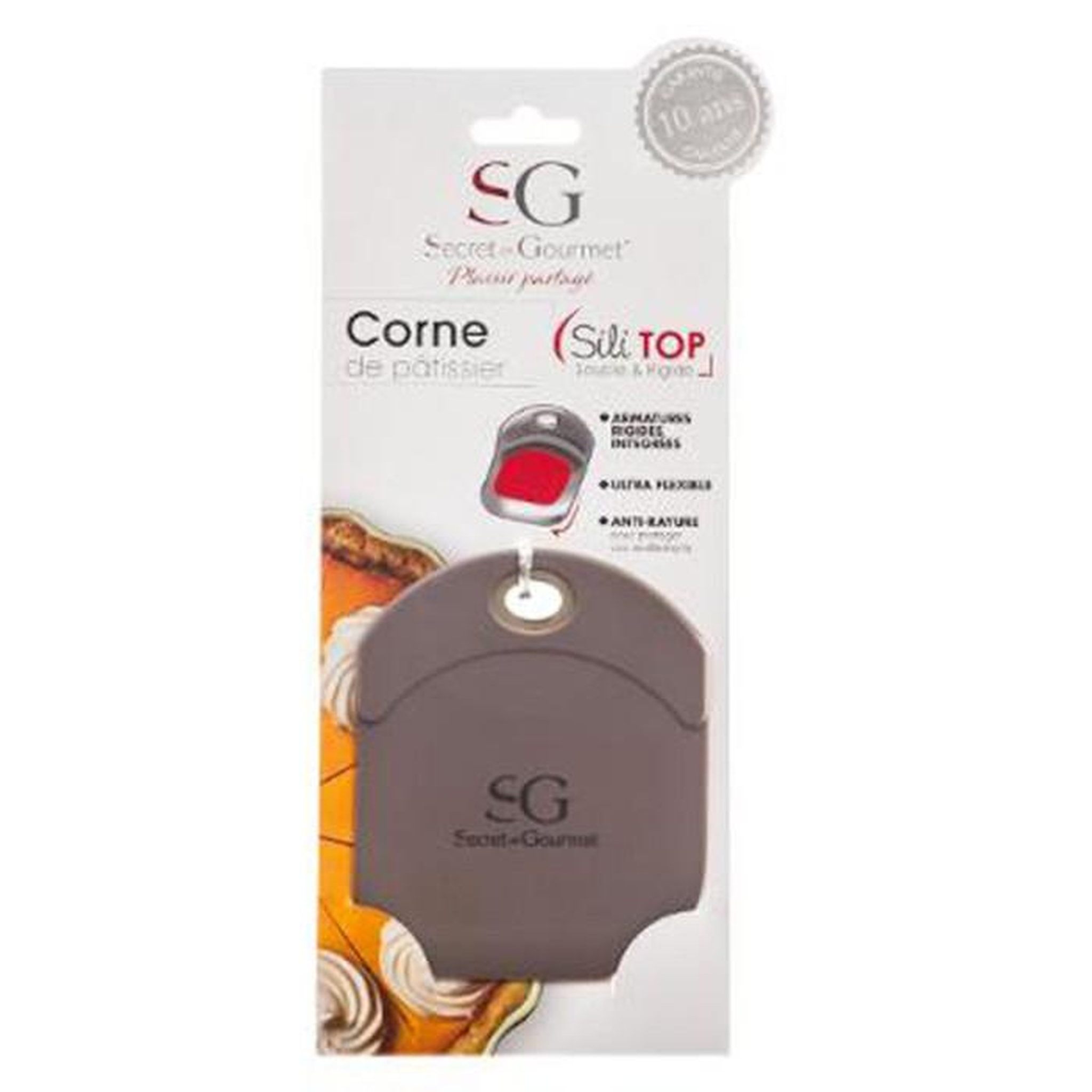 Voir la diapositive 2 : FIVE Corne de pâtissier silicone  silitop  12cm gris