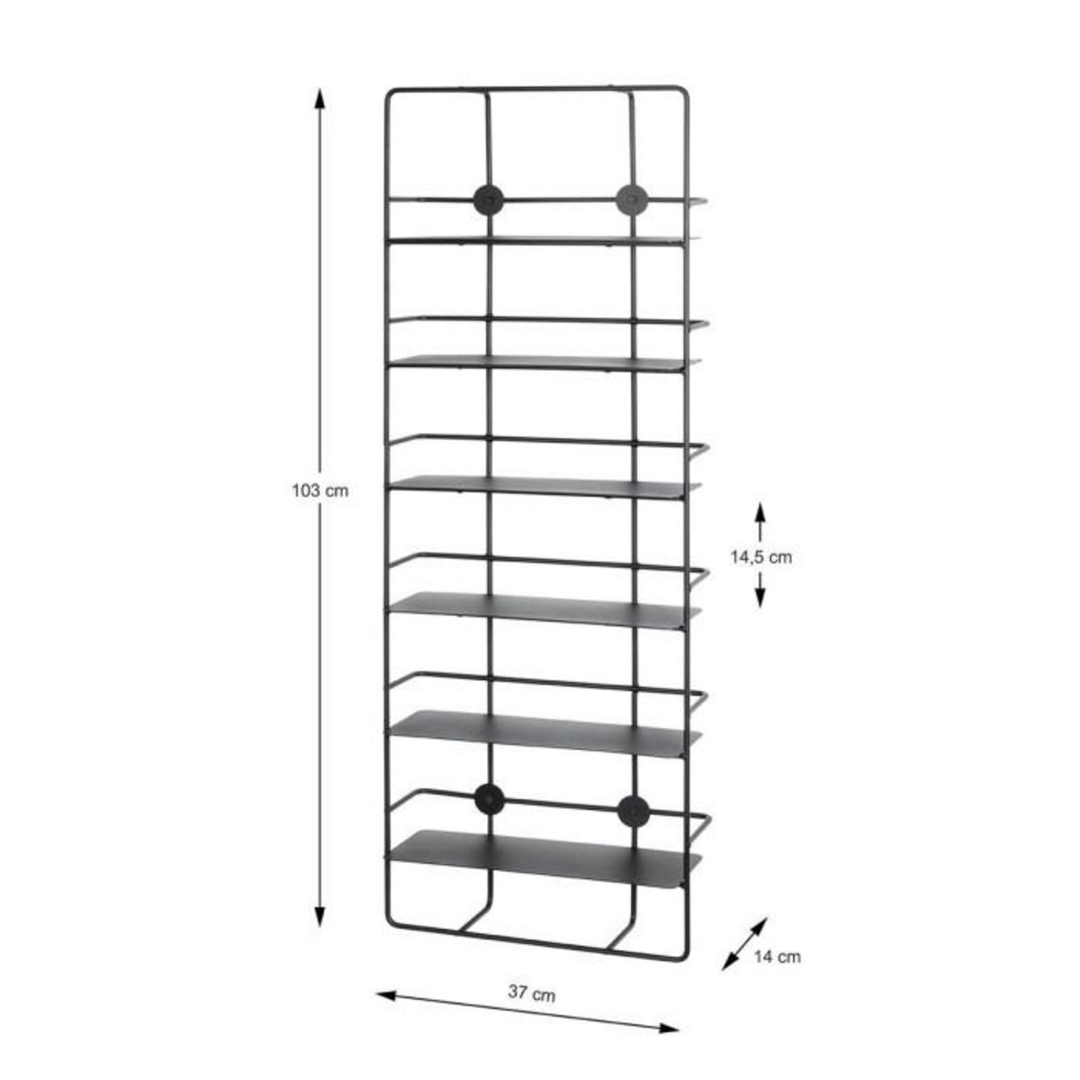 Paris Prix Étagère Murale Métal  Vivalo  103cm Noir
