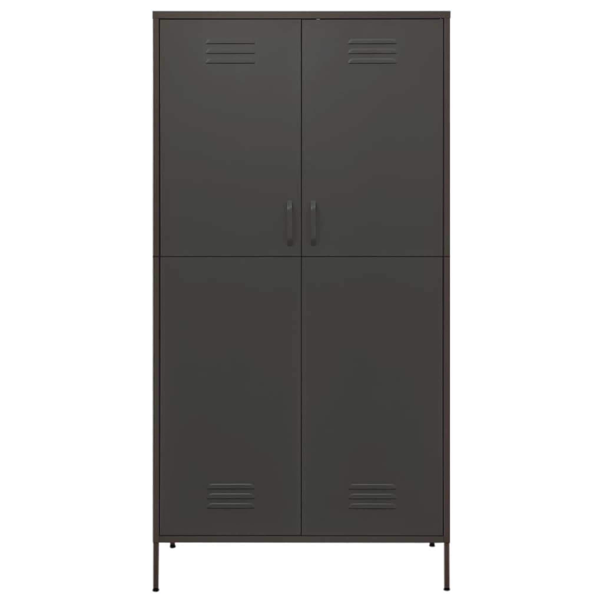 Voir la diapositive 3 : VIDAXL Garde-robe Anthracite 90x50x180 cm Acier
