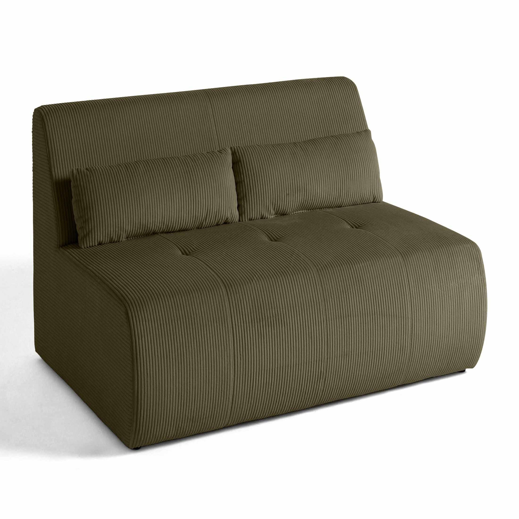Voir la diapositive 2 : LISA DESIGN Onyx - canapé droit 2 places - en velours côtelé