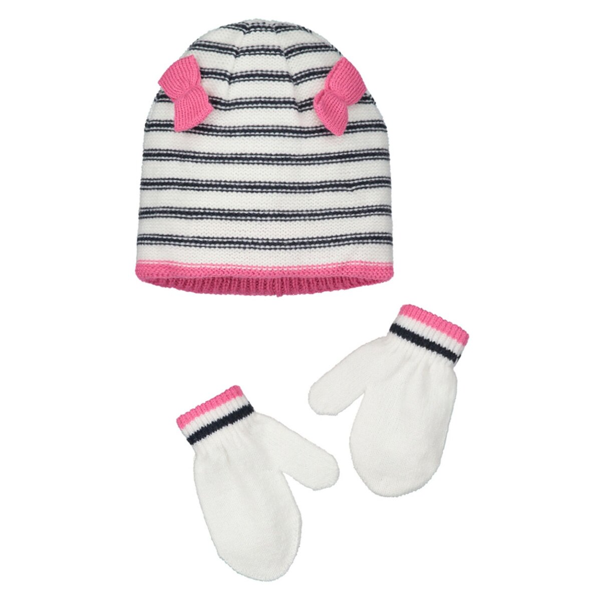 INEXTENSO Lot bonnet + gants bébé fille