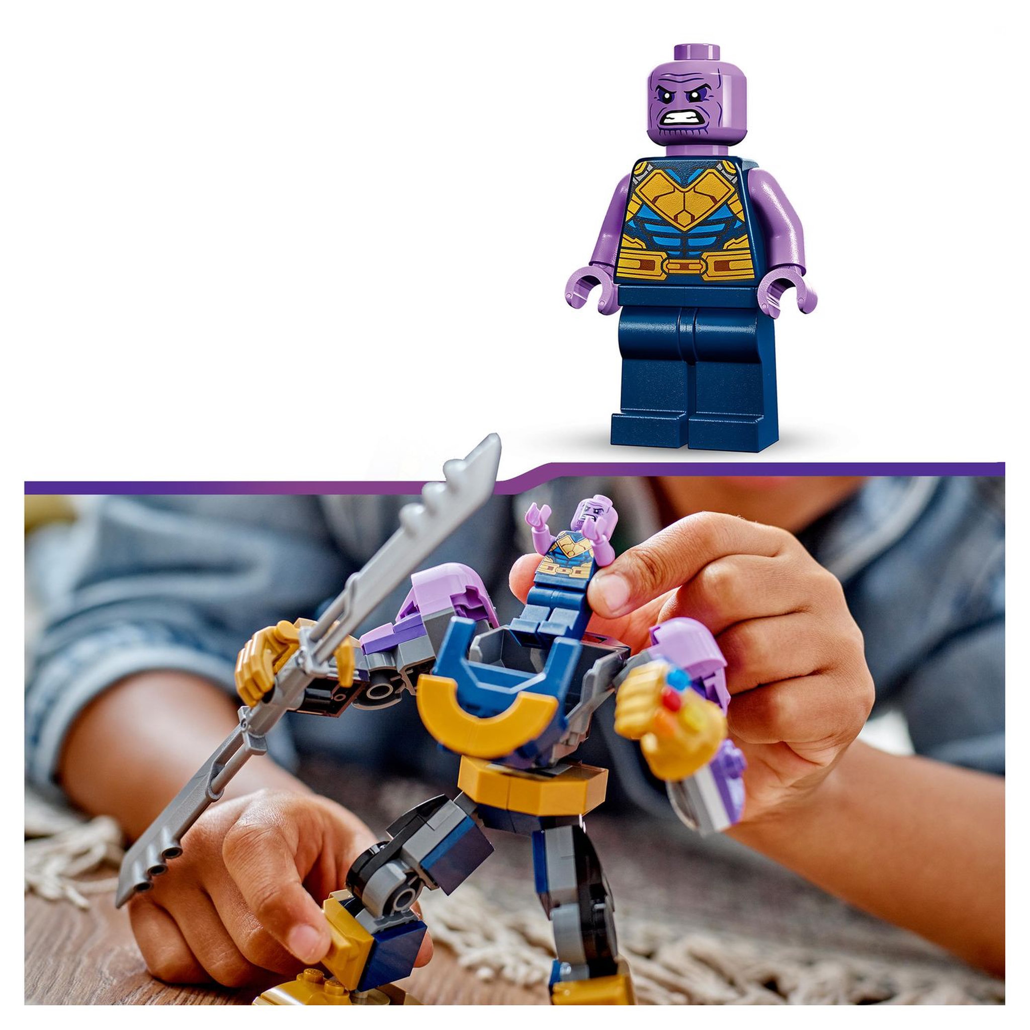 Voir la diapositive 6 : LEGO Marvel 76242 L&rsquo;Armure Robot de Thanos, Figurine Avengers, Jouet de Construction, avec Gant de l'Infini