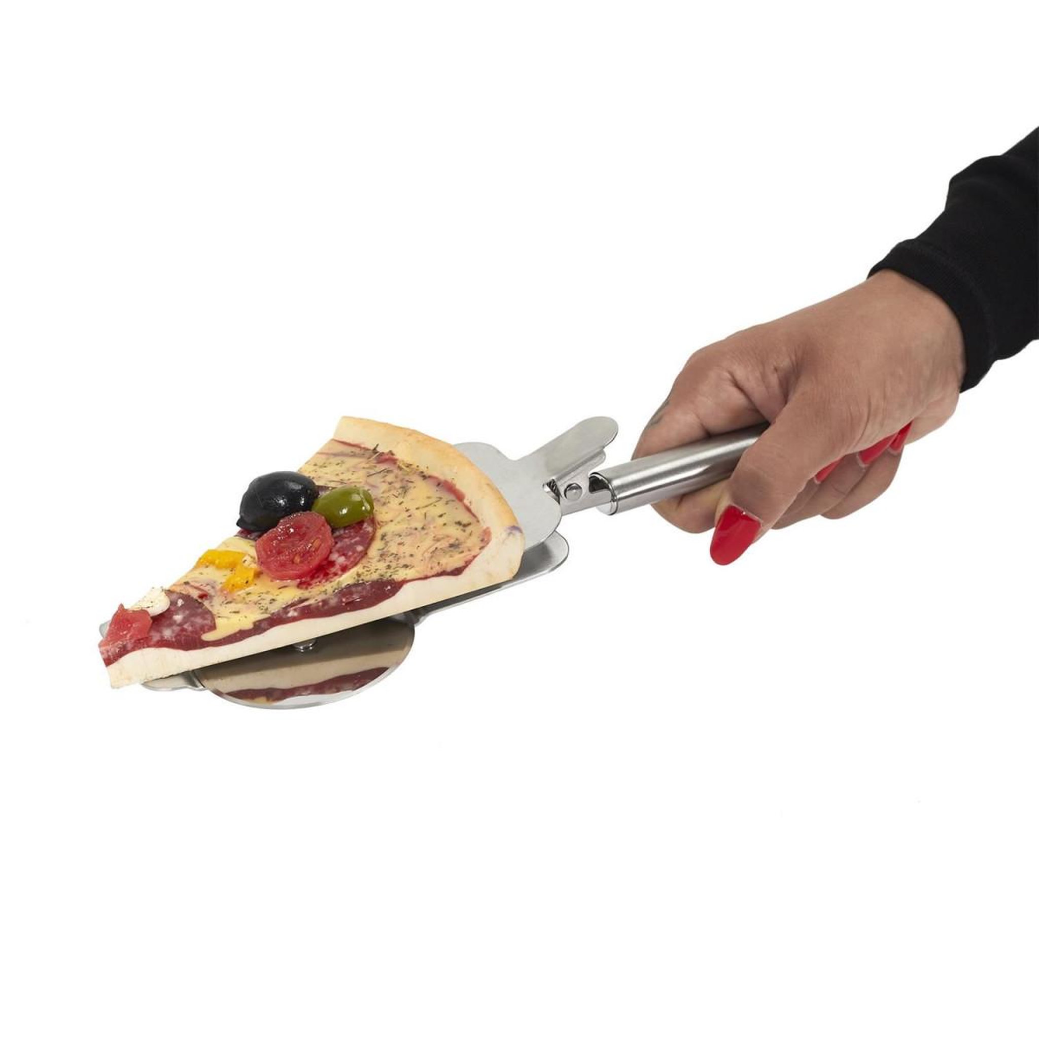 Voir la diapositive 5 : COOK CONCEPT Coupe Pizza en Métal  4 en 1  28cm Argent