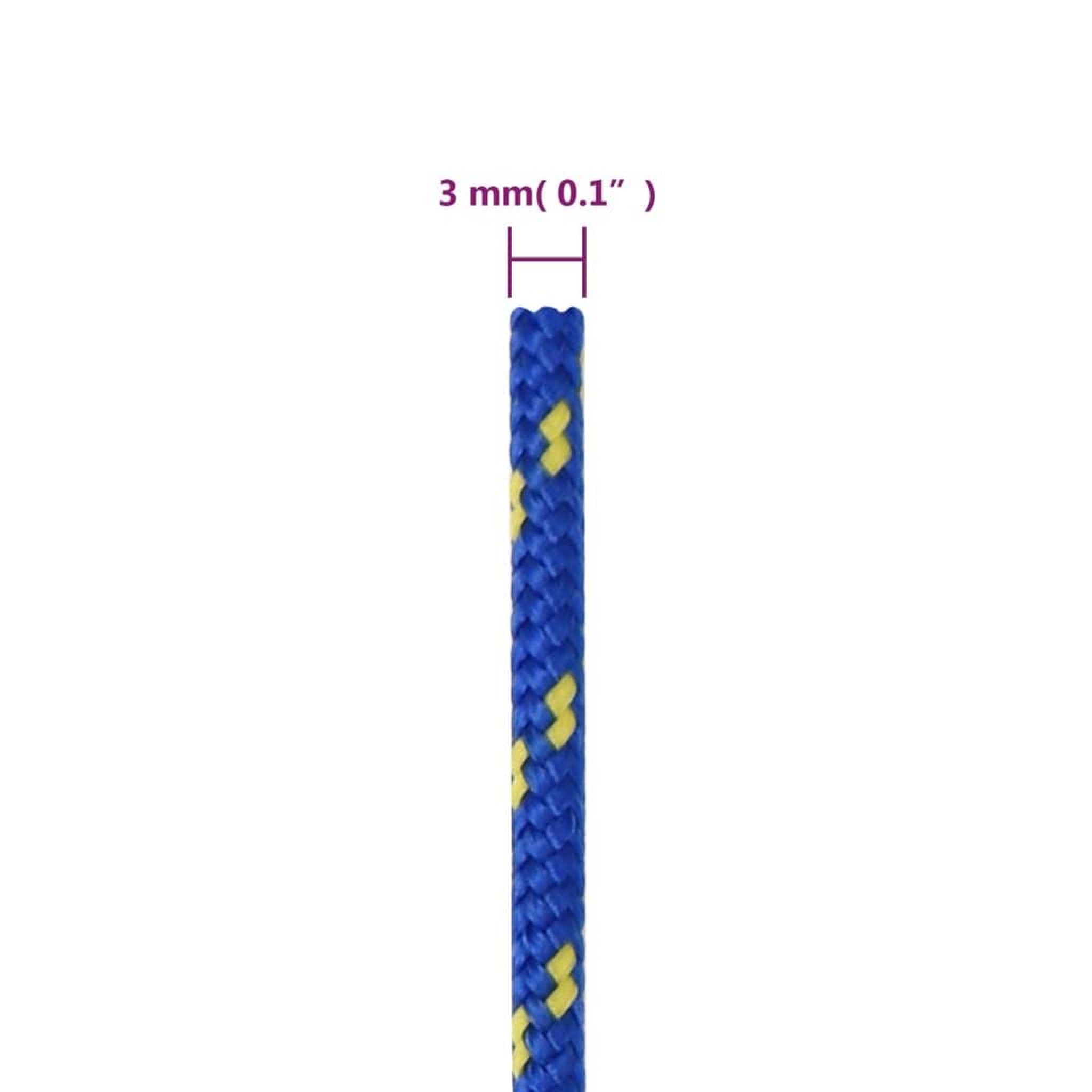 Voir la diapositive 6 : VIDAXL Corde de bateau Bleu 3 mm 50 m Polypropylene