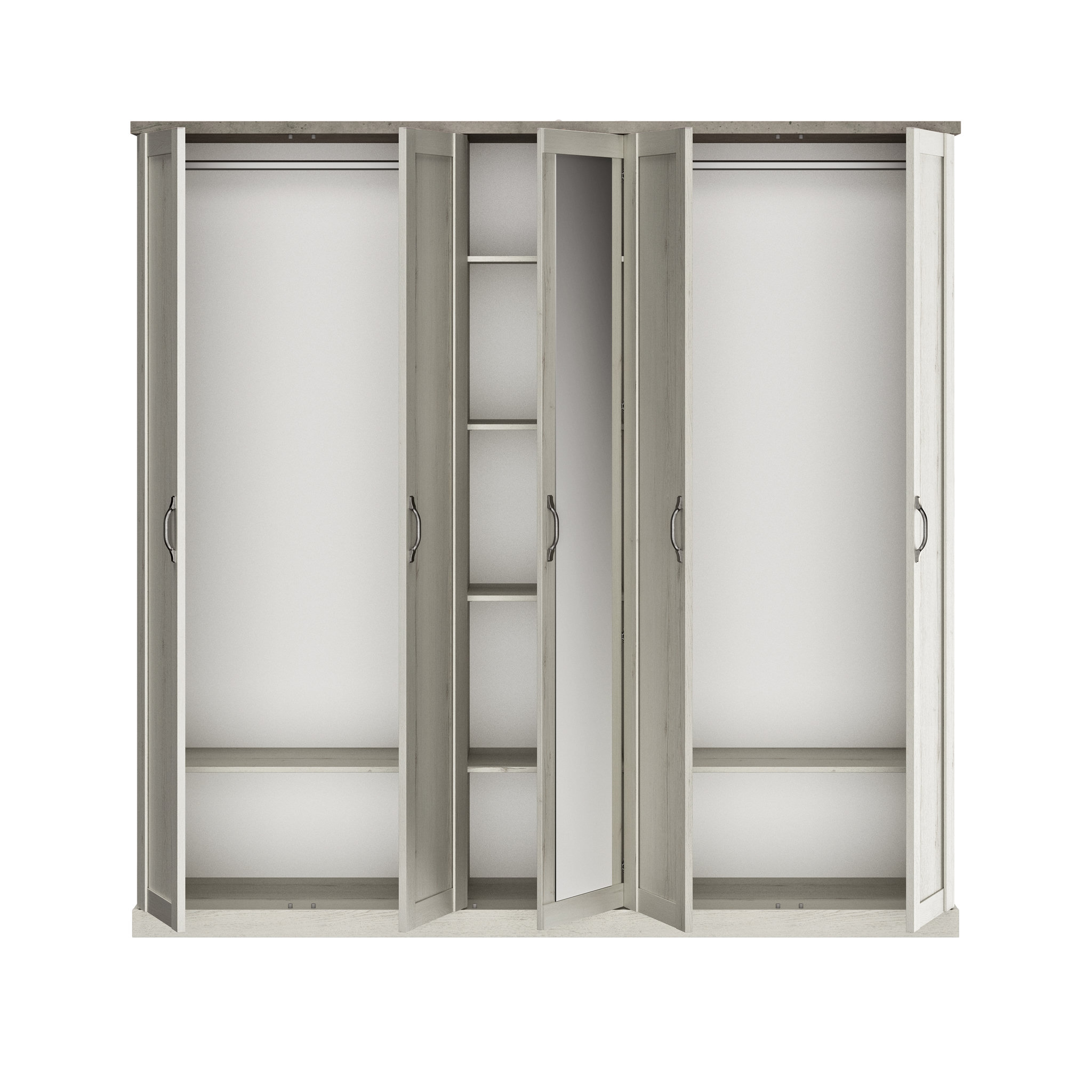 Voir la diapositive 2 : Armoire 5 portes L230xH226xP60 GENEVE