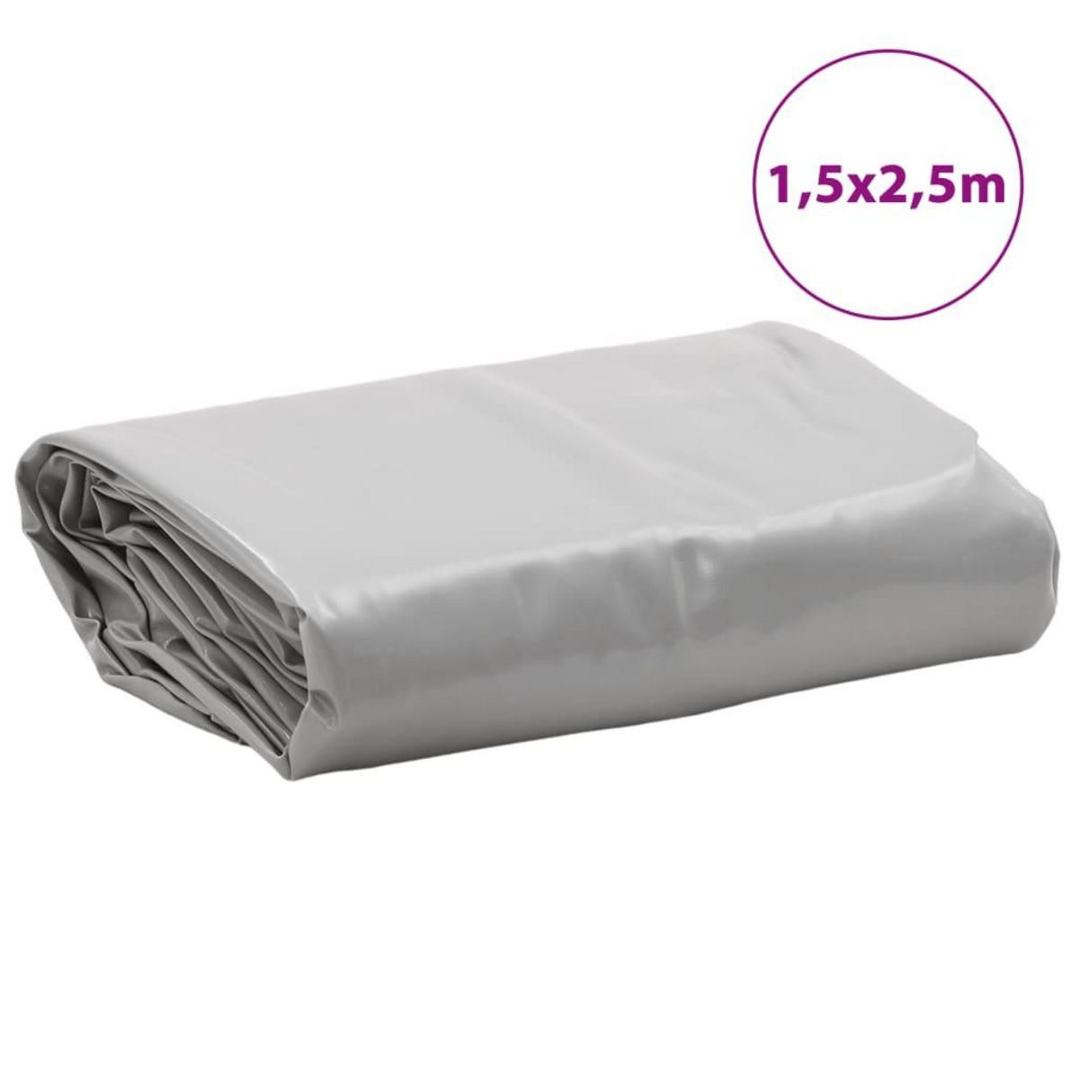 VIDAXL Bache gris 1,5x2,5 m 600 g/m²