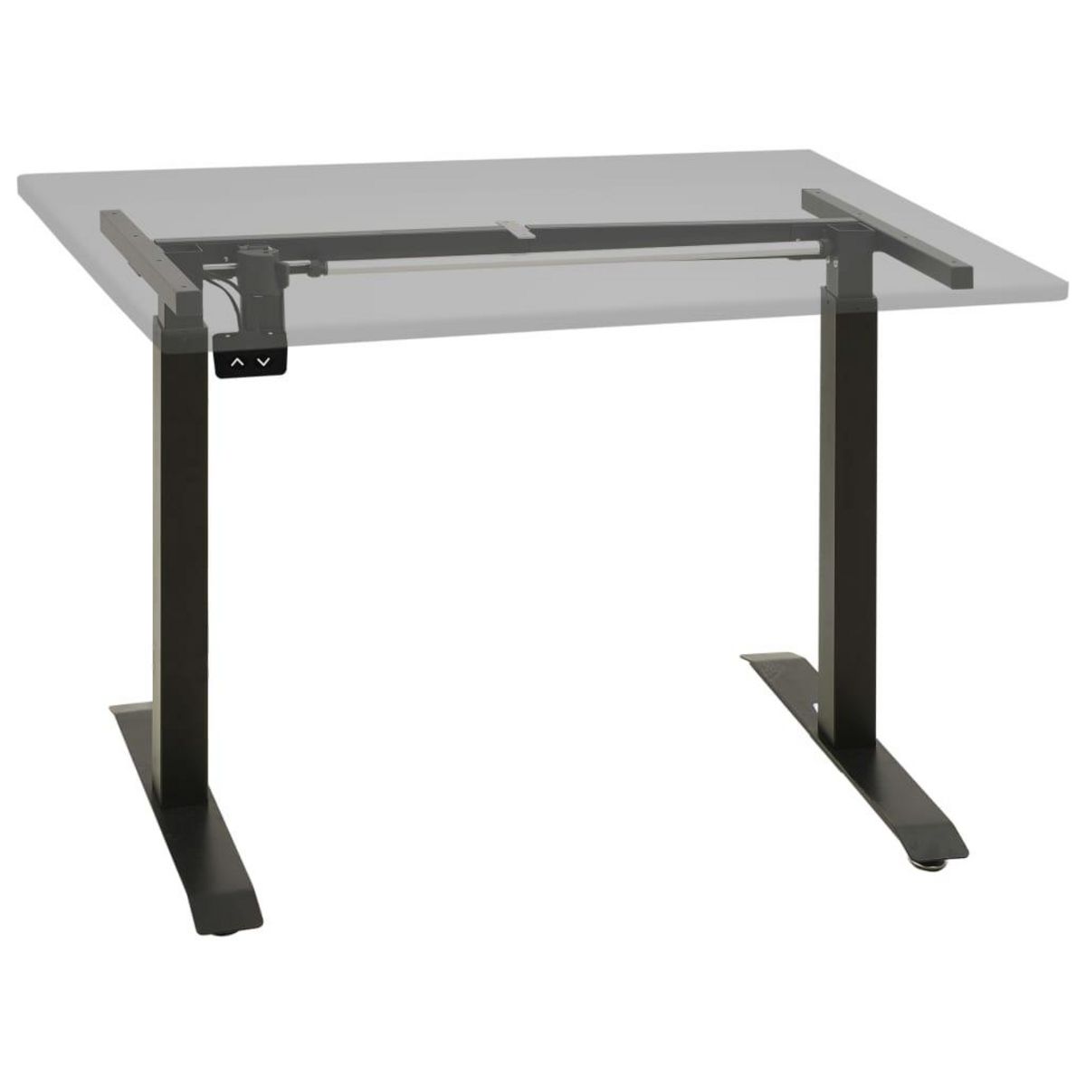 VIDAXL Cadre de bureau motorise electrique reglable en hauteur Noir