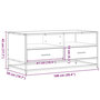 Voir la diapositive 6 : VIDAXL Table basse chene sonoma 100x50x45cm bois d'ingenierie et metal