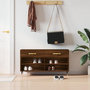 Voir la diapositive 1 : VIDAXL Banc à chaussures chêne marron 102x35x55 cm bois d ingénierie