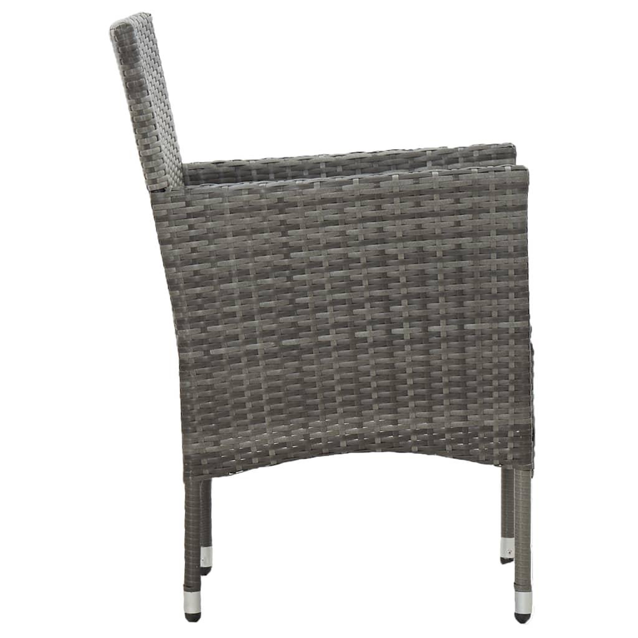 Voir la diapositive 5 : VIDAXL Ensemble a manger de jardin 11 pcs resine tressee gris