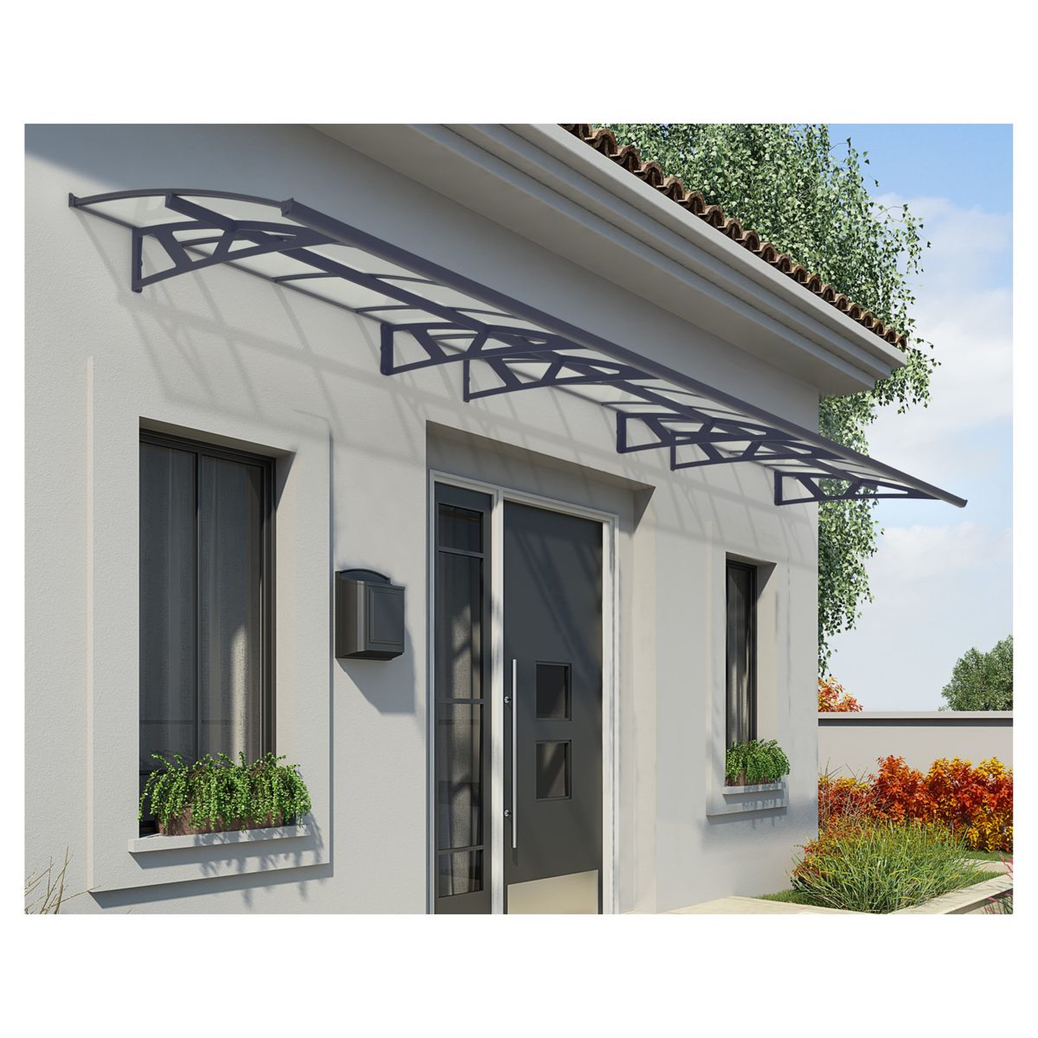 Voir la diapositive 1 : Canopia by PALRAM Marquise CANOPY AMSTERDAM 6690 Gris anthracite