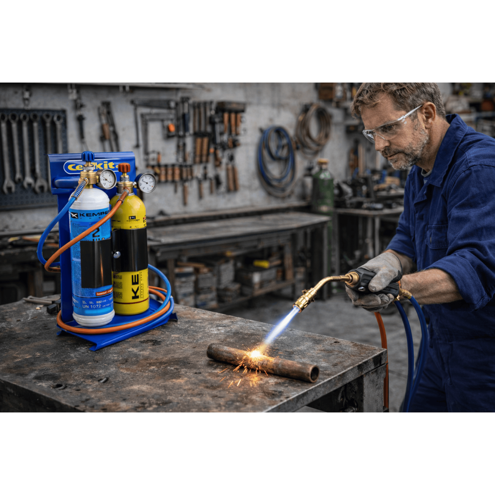 Voir la diapositive 3 : Kemper Bouteille Oxygène 110 Bar Jetable M10x1 – Recharge Cartouche Oxygaz 110 L pour Chalumeau Bi-Gaz, Soudure & Brasage KEMPER