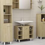 VIDAXL Armoire de salle de bain Chene sonoma Bois d'ingenierie