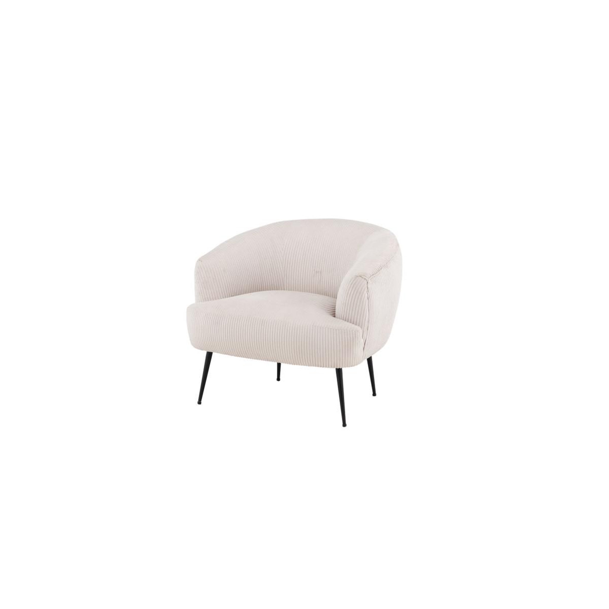 Voir la diapositive 3 : Paris Prix Fauteuil en Velours Côtelé  Derry  79cm Beige