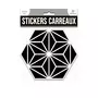 SUD TRADING 4 Stickers hexagonal  - 15 x 13 cm - noir et blanc