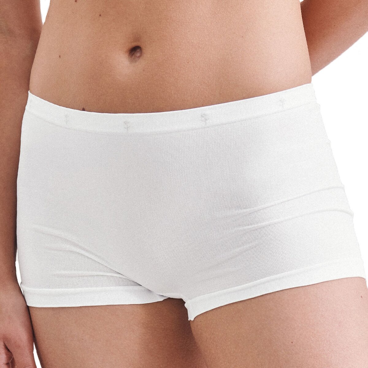 Boxer femme finitions sans coutures Micro flex blanc pas cher