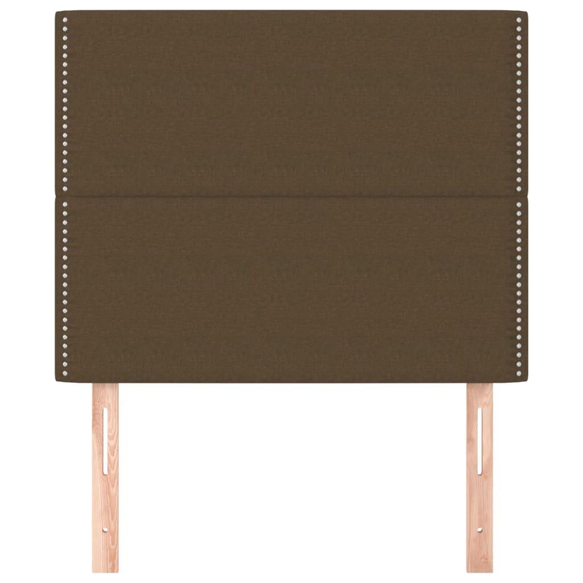 Voir la diapositive 3 : VIDAXL Tetes de lit 2 pcs Marron Fonce 90x5x78/88 cm Tissu