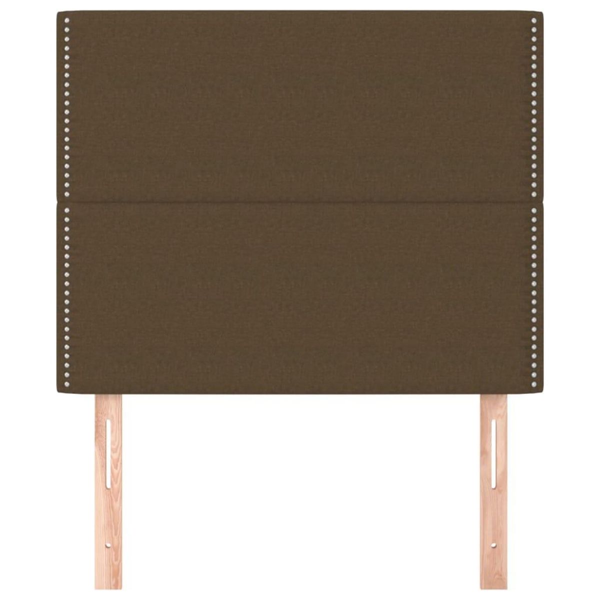 VIDAXL Tetes de lit 2 pcs Marron Fonce 90x5x78/88 cm Tissu