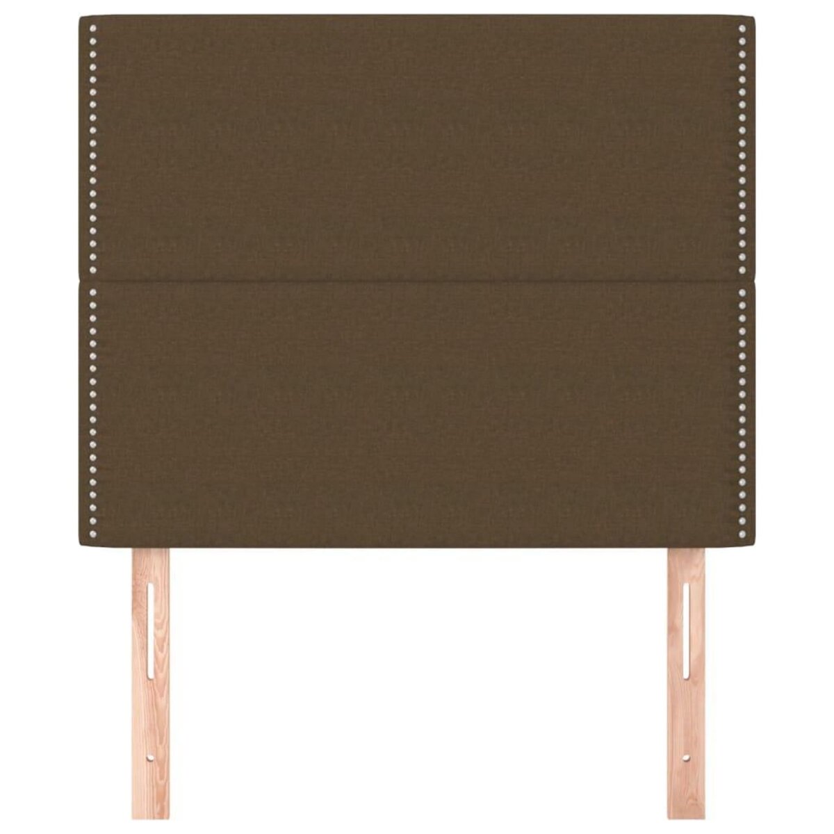 VIDAXL Tetes de lit 2 pcs Marron Fonce 90x5x78/88 cm Tissu