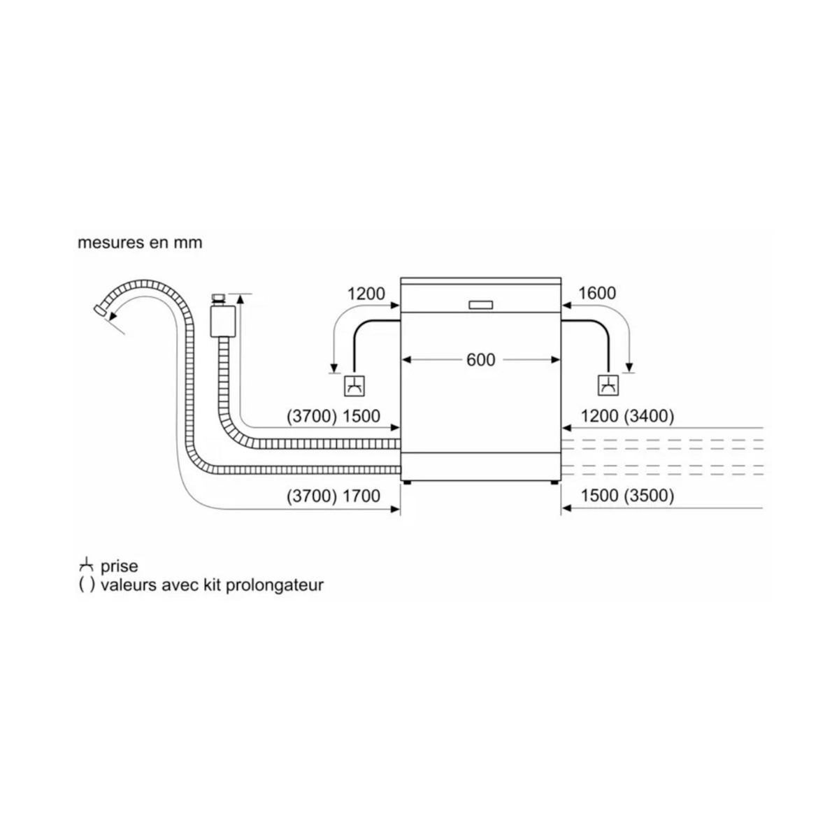 Siemens Lave-vaisselle 60cm 14 couverts inox - SN23EI00ME