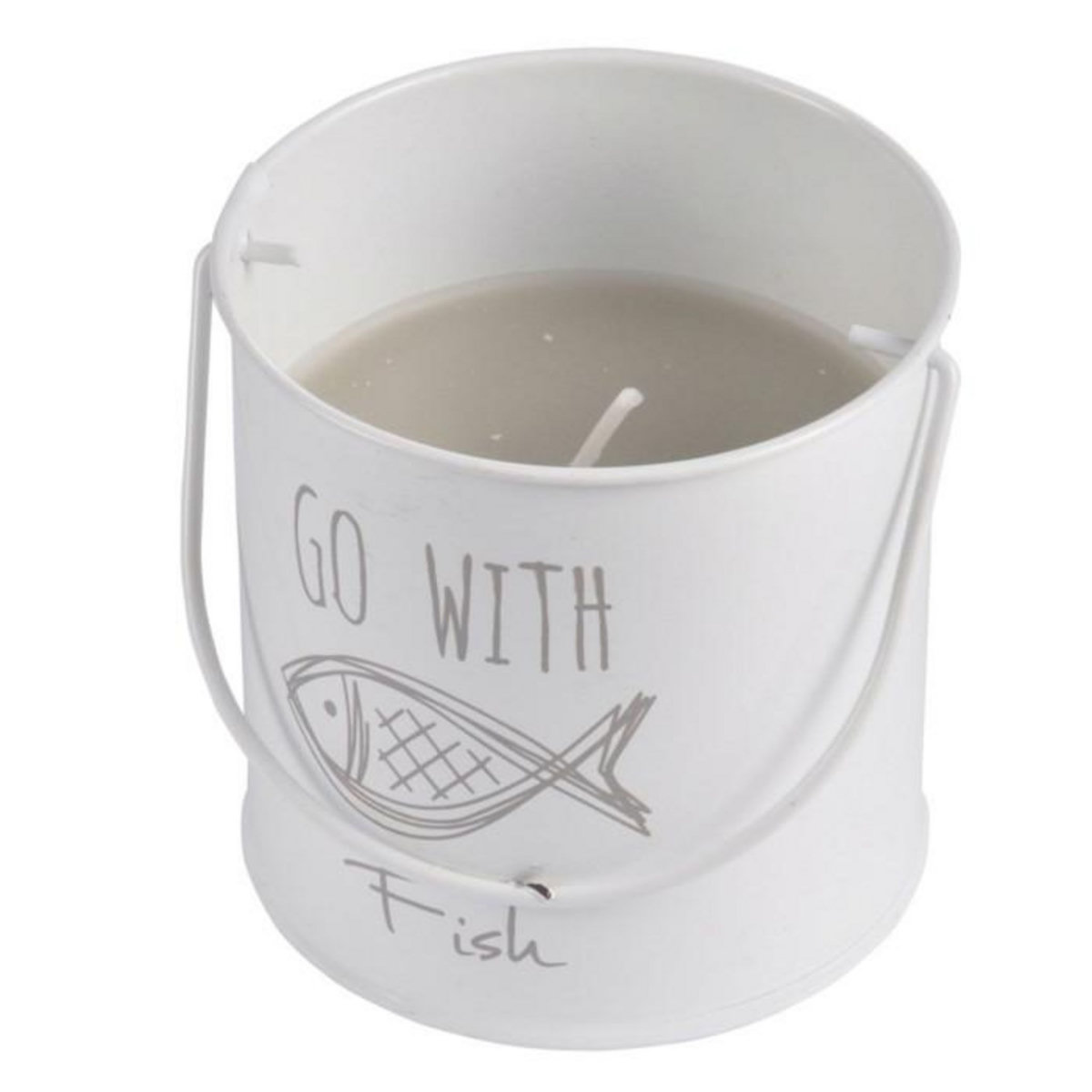 Paris Prix Bougie Parfumée en Métal  Blue Wave  7cm Blanc