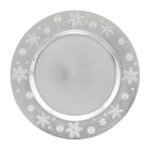 ATMOSPHERA Assiette de Présentation  Flocon  33cm Argent