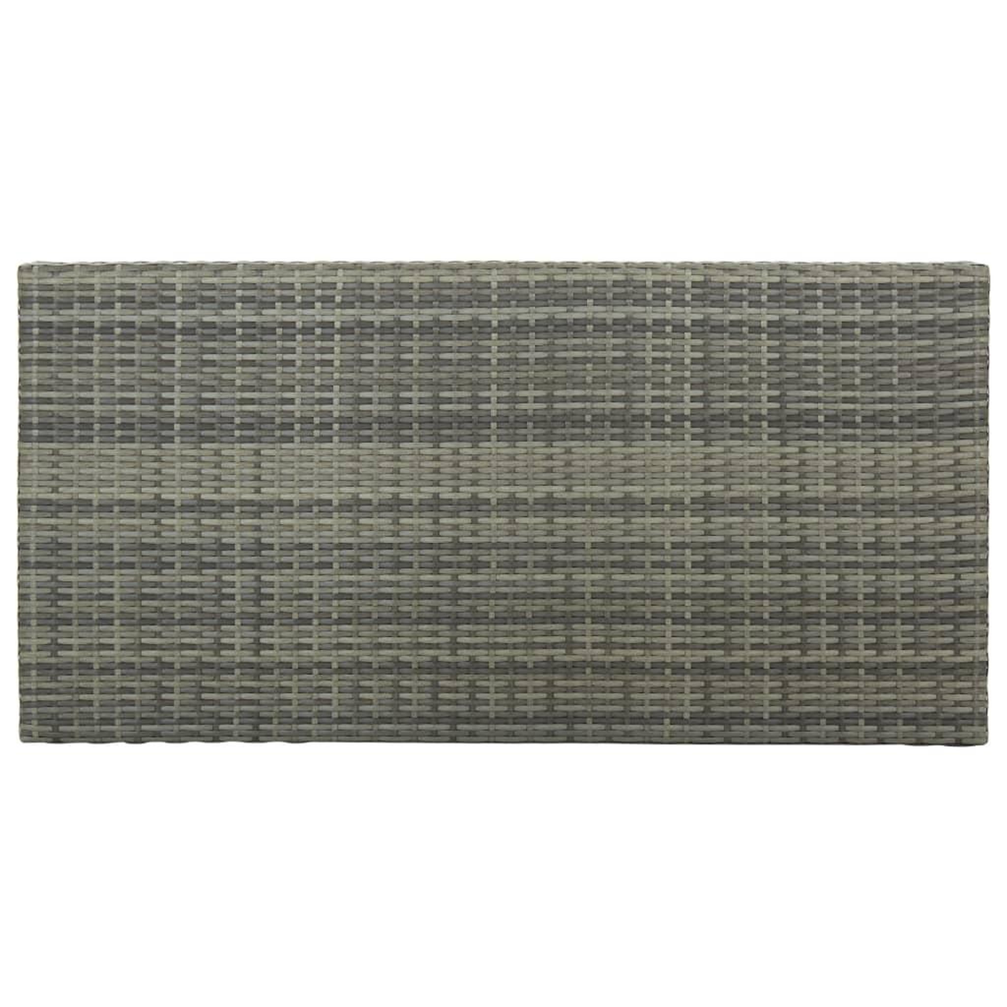 Voir la diapositive 3 : VIDAXL Ensemble de bar de jardin 5 pcs et coussins resine tressee gris