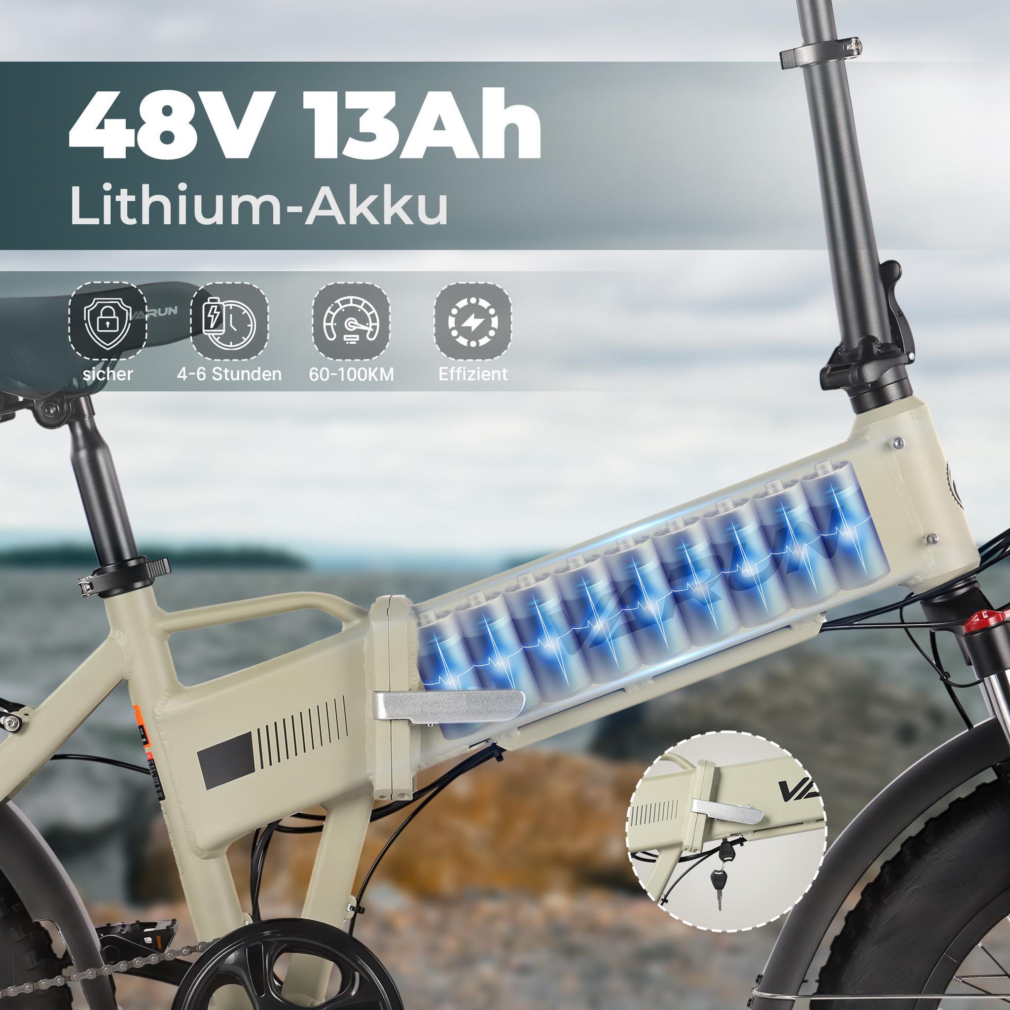 Voir la diapositive 5 : VARUN Vélo électrique urbain pliable varun s20-1